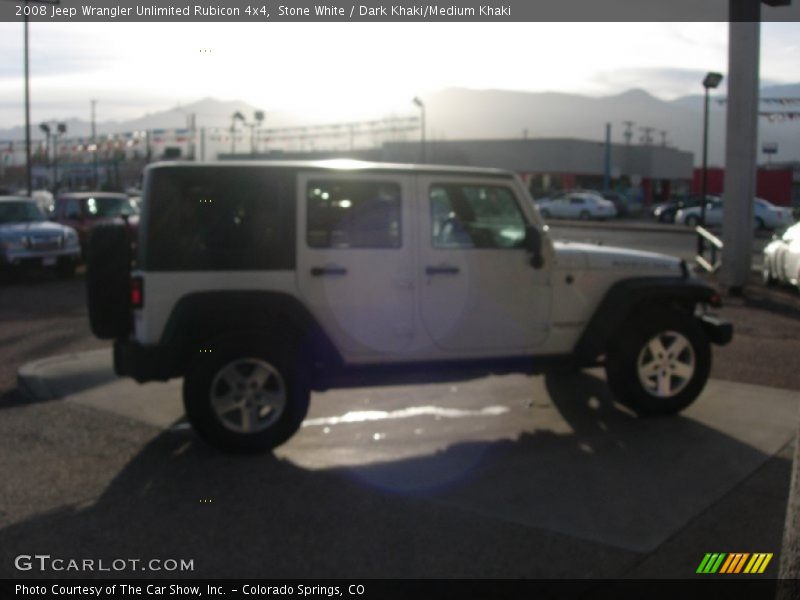 Stone White / Dark Khaki/Medium Khaki 2008 Jeep Wrangler Unlimited Rubicon 4x4