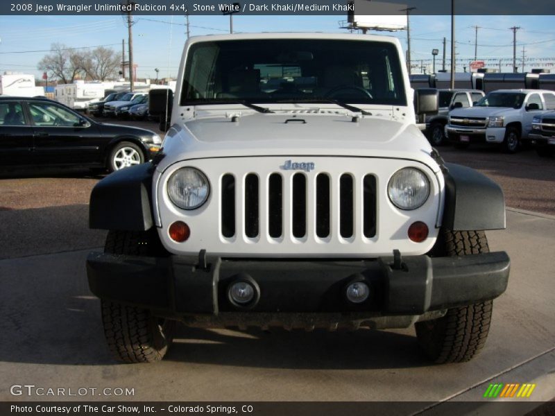 Stone White / Dark Khaki/Medium Khaki 2008 Jeep Wrangler Unlimited Rubicon 4x4