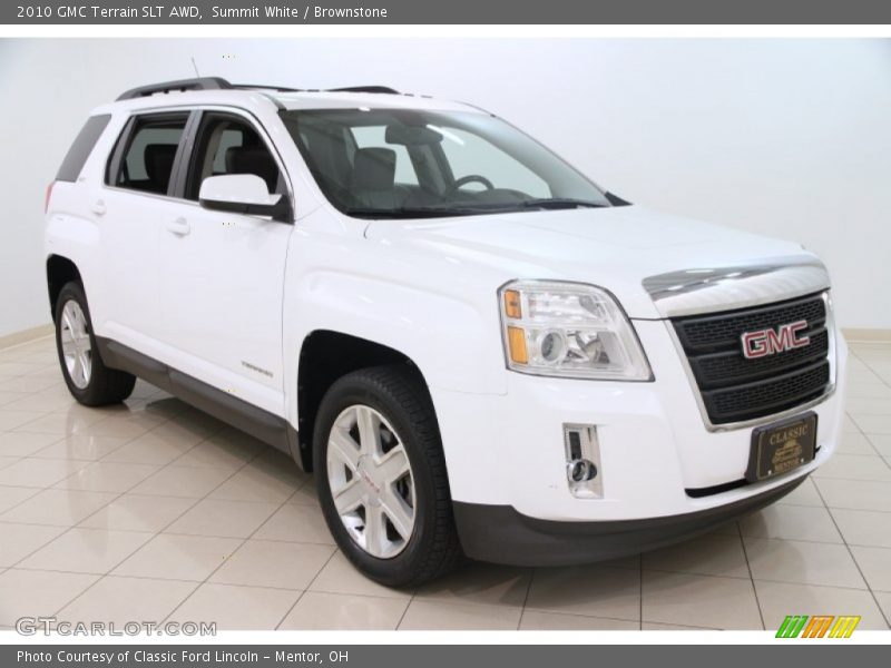 Summit White / Brownstone 2010 GMC Terrain SLT AWD