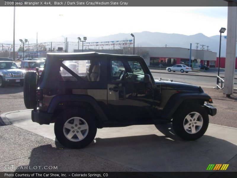 Black / Dark Slate Gray/Medium Slate Gray 2008 Jeep Wrangler X 4x4