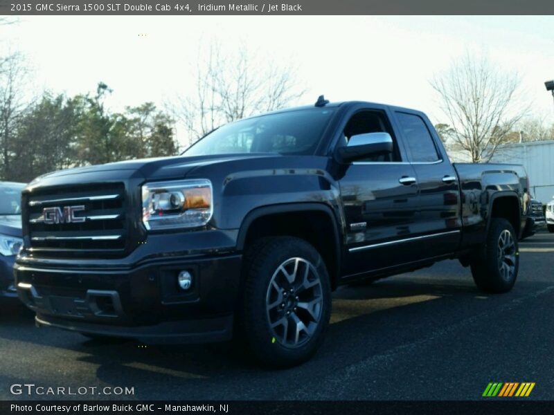 Iridium Metallic / Jet Black 2015 GMC Sierra 1500 SLT Double Cab 4x4