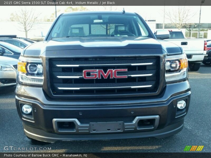 Iridium Metallic / Jet Black 2015 GMC Sierra 1500 SLT Double Cab 4x4