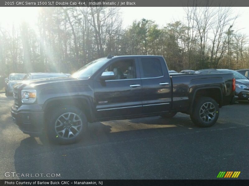 Iridium Metallic / Jet Black 2015 GMC Sierra 1500 SLT Double Cab 4x4