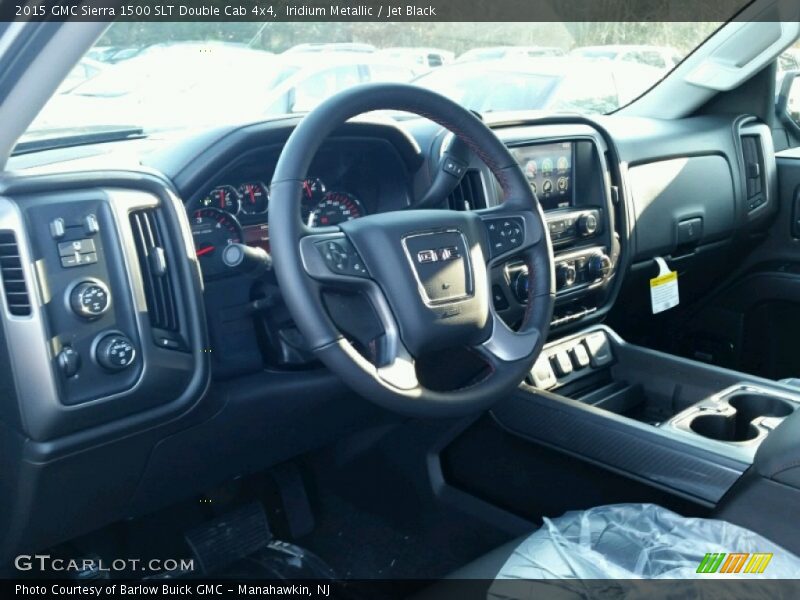Iridium Metallic / Jet Black 2015 GMC Sierra 1500 SLT Double Cab 4x4