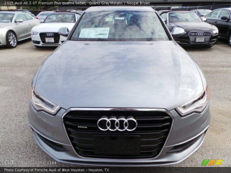 Quartz Gray Metallic / Nougat Brown 2015 Audi A6 3.0T Premium Plus quattro Sedan