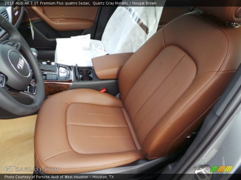 Quartz Gray Metallic / Nougat Brown 2015 Audi A6 3.0T Premium Plus quattro Sedan