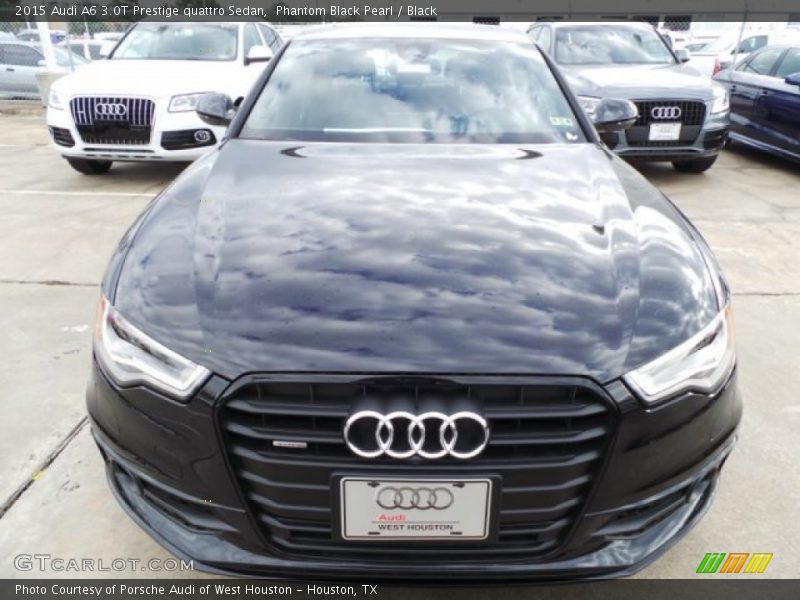 Phantom Black Pearl / Black 2015 Audi A6 3.0T Prestige quattro Sedan