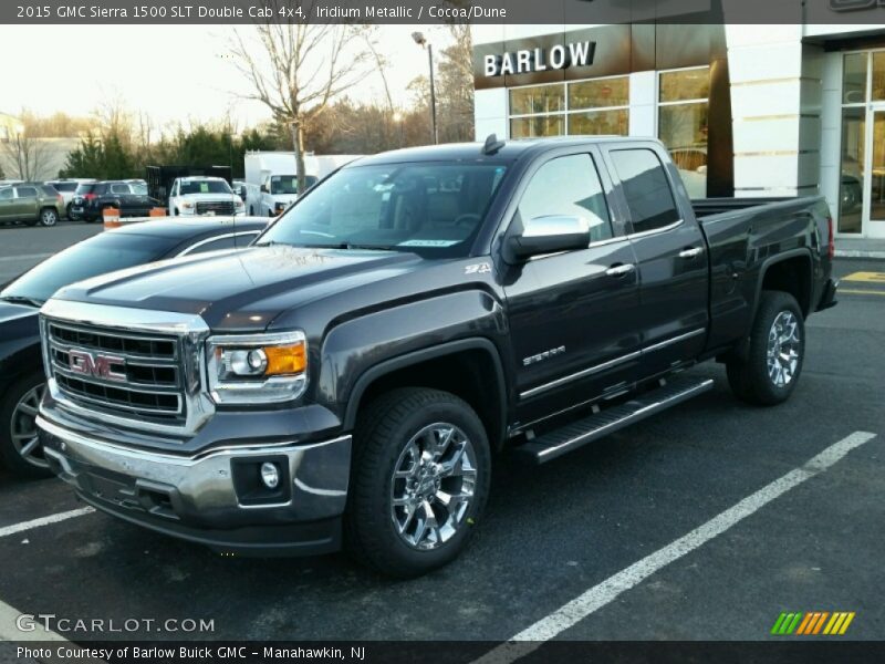Iridium Metallic / Cocoa/Dune 2015 GMC Sierra 1500 SLT Double Cab 4x4