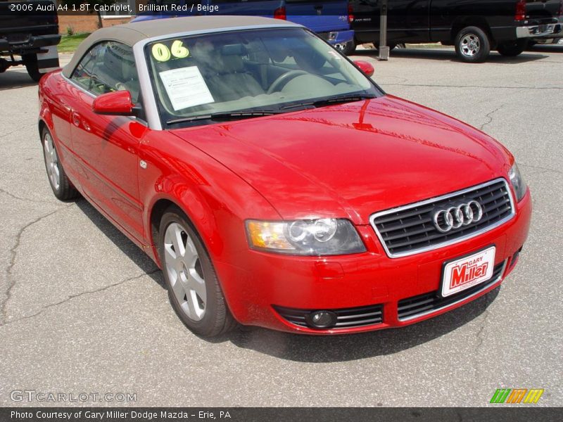 Brilliant Red / Beige 2006 Audi A4 1.8T Cabriolet