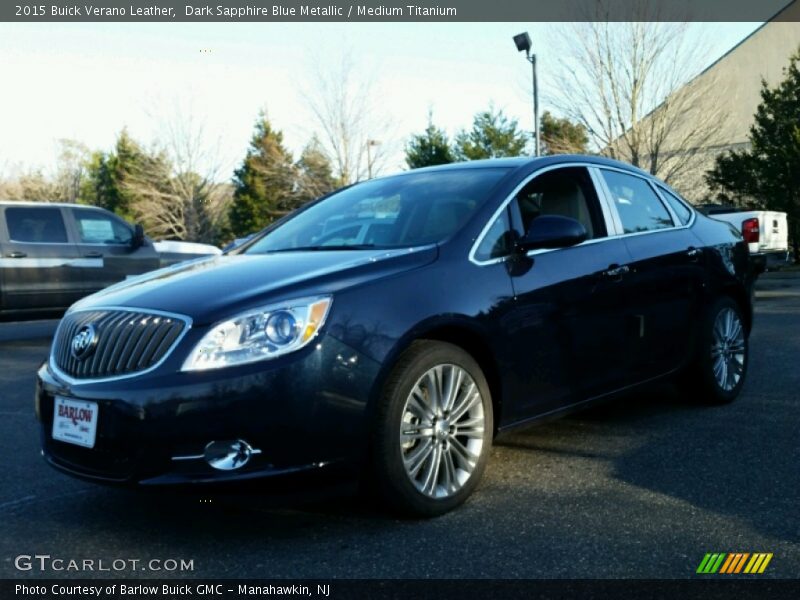 Dark Sapphire Blue Metallic / Medium Titanium 2015 Buick Verano Leather