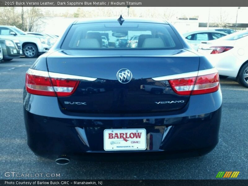 Dark Sapphire Blue Metallic / Medium Titanium 2015 Buick Verano Leather