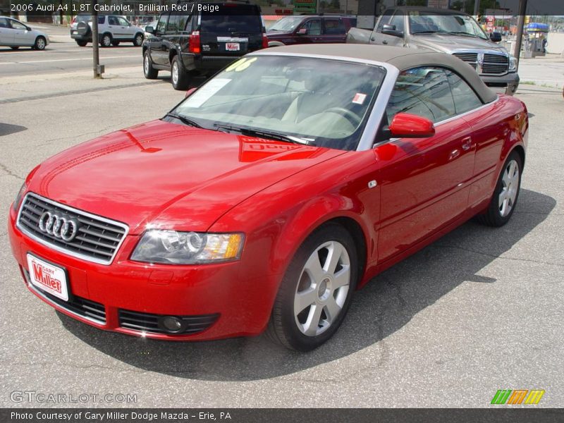 Brilliant Red / Beige 2006 Audi A4 1.8T Cabriolet