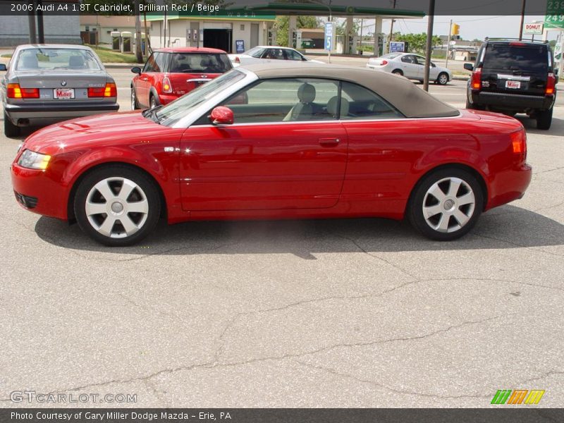 Brilliant Red / Beige 2006 Audi A4 1.8T Cabriolet