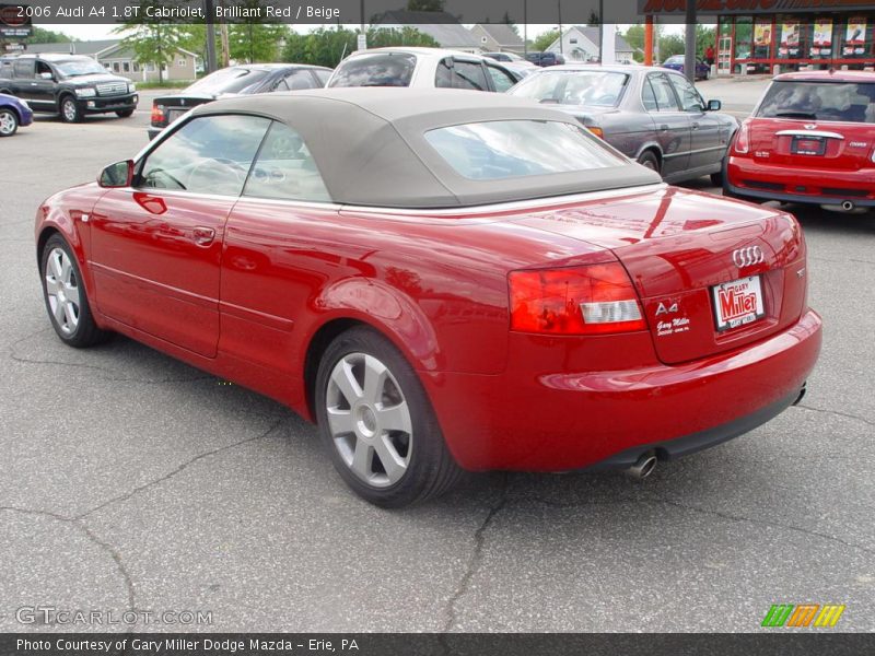 Brilliant Red / Beige 2006 Audi A4 1.8T Cabriolet