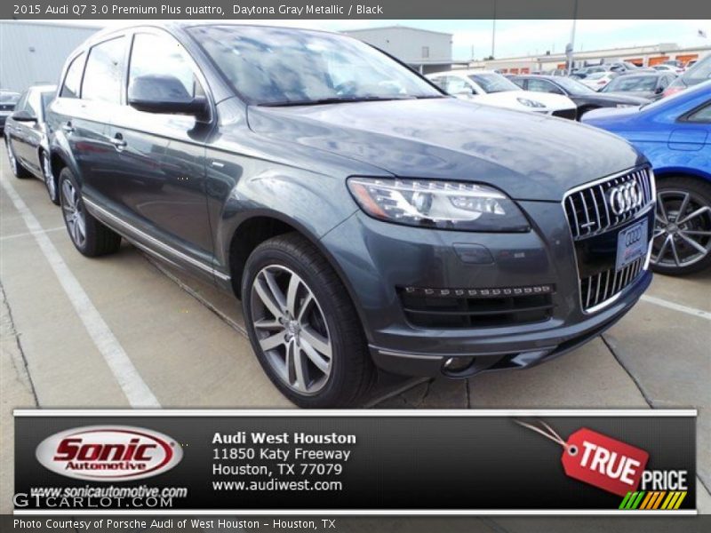 Daytona Gray Metallic / Black 2015 Audi Q7 3.0 Premium Plus quattro