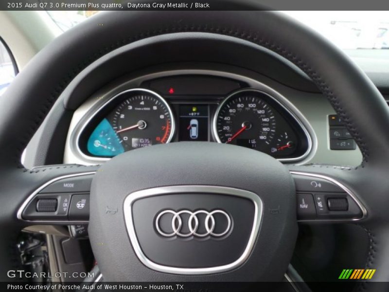 Daytona Gray Metallic / Black 2015 Audi Q7 3.0 Premium Plus quattro