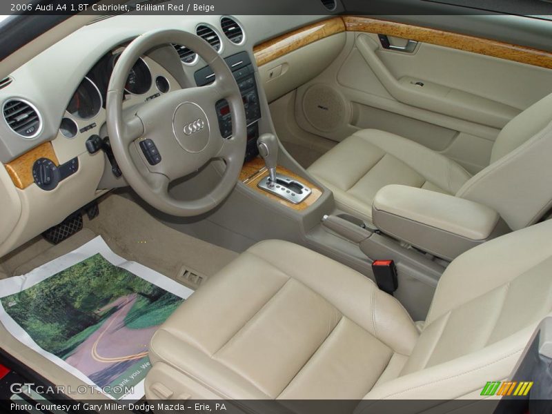 Brilliant Red / Beige 2006 Audi A4 1.8T Cabriolet