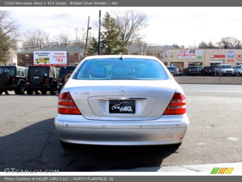 Brilliant Silver Metallic / Ash 2000 Mercedes-Benz S 430 Sedan