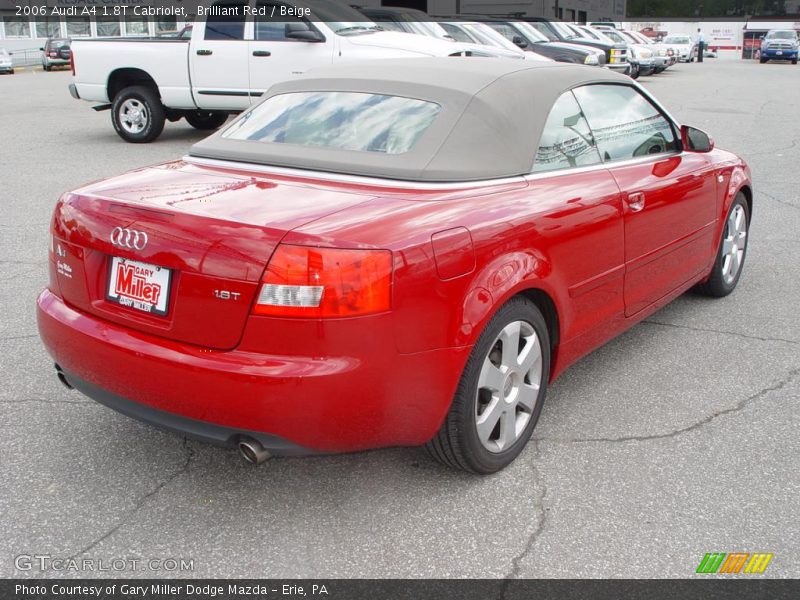 Brilliant Red / Beige 2006 Audi A4 1.8T Cabriolet