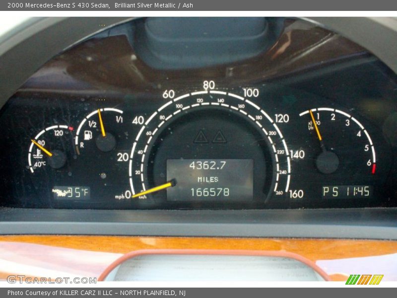 Brilliant Silver Metallic / Ash 2000 Mercedes-Benz S 430 Sedan