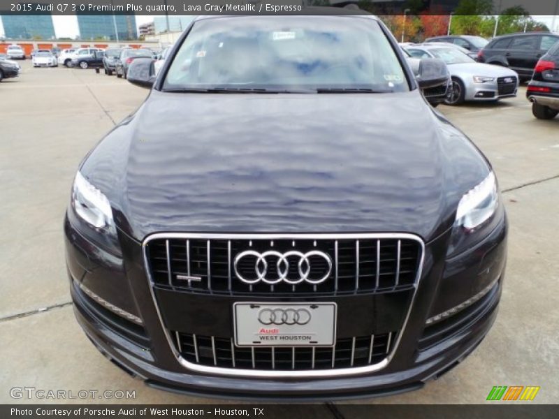 Lava Gray Metallic / Espresso 2015 Audi Q7 3.0 Premium Plus quattro