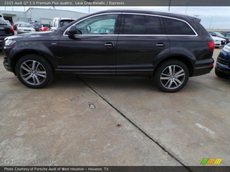 Lava Gray Metallic / Espresso 2015 Audi Q7 3.0 Premium Plus quattro