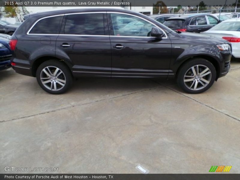 Lava Gray Metallic / Espresso 2015 Audi Q7 3.0 Premium Plus quattro