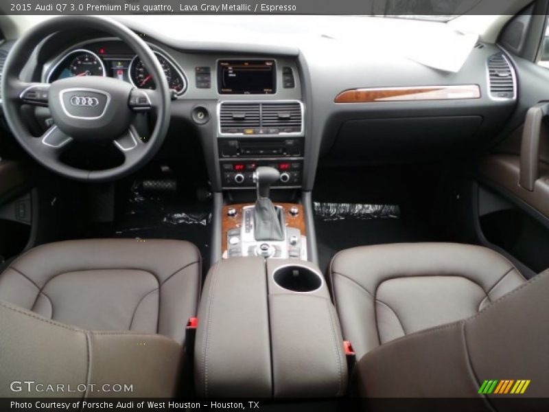 Lava Gray Metallic / Espresso 2015 Audi Q7 3.0 Premium Plus quattro