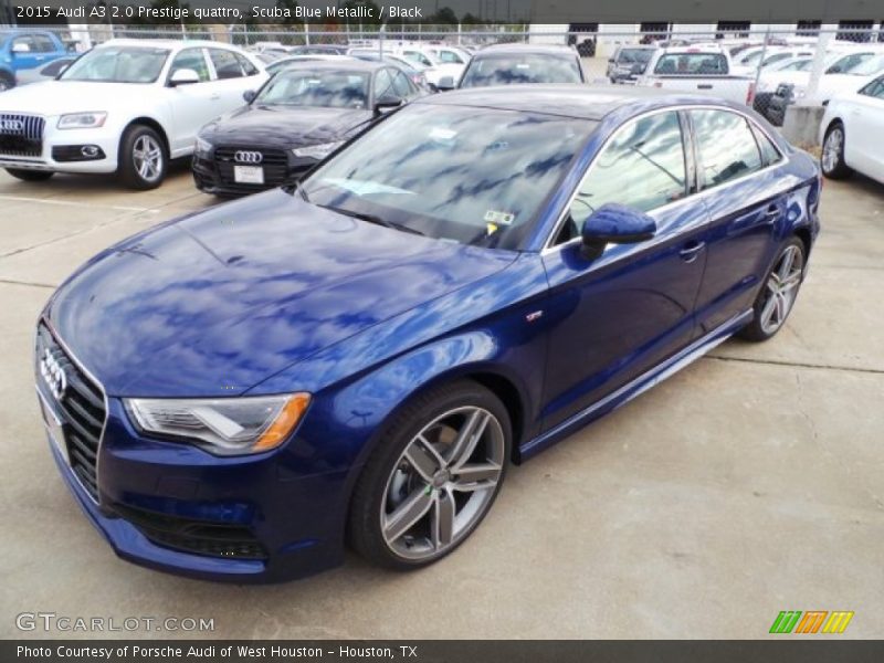 Scuba Blue Metallic / Black 2015 Audi A3 2.0 Prestige quattro