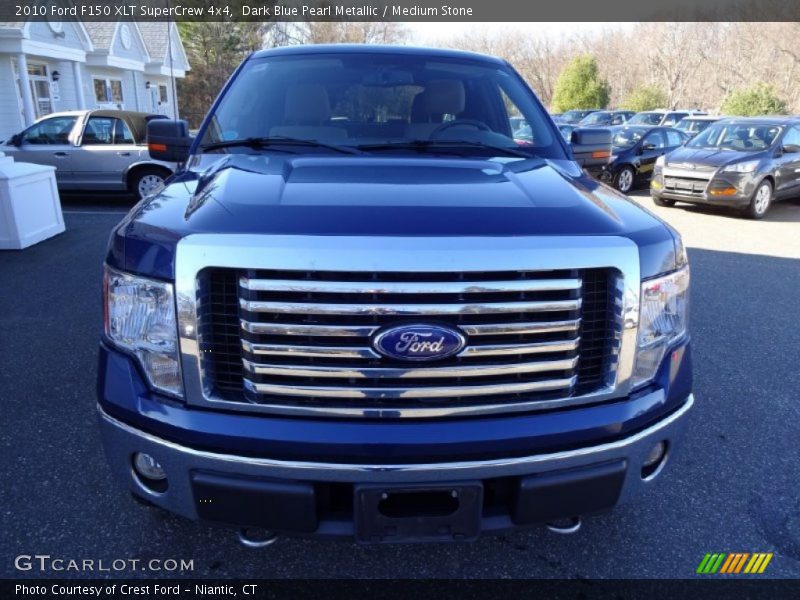 Dark Blue Pearl Metallic / Medium Stone 2010 Ford F150 XLT SuperCrew 4x4