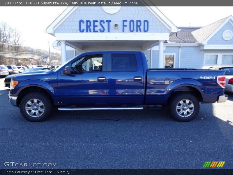 Dark Blue Pearl Metallic / Medium Stone 2010 Ford F150 XLT SuperCrew 4x4