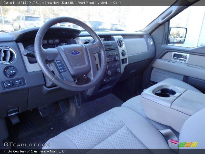 Dark Blue Pearl Metallic / Medium Stone 2010 Ford F150 XLT SuperCrew 4x4