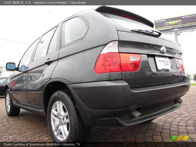 Highland Green Metallic / Sand Beige 2005 BMW X5 3.0i