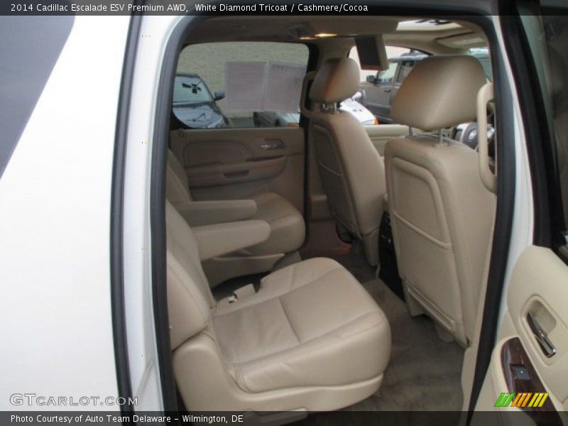 White Diamond Tricoat / Cashmere/Cocoa 2014 Cadillac Escalade ESV Premium AWD