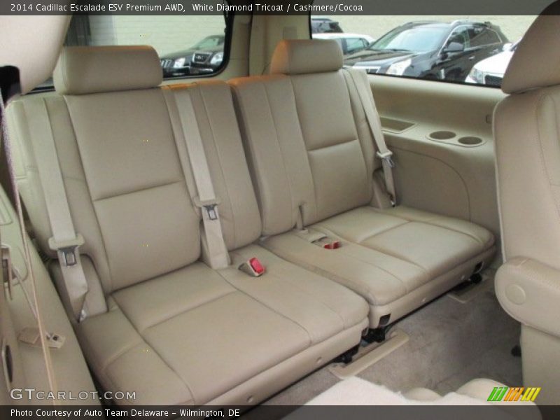 White Diamond Tricoat / Cashmere/Cocoa 2014 Cadillac Escalade ESV Premium AWD