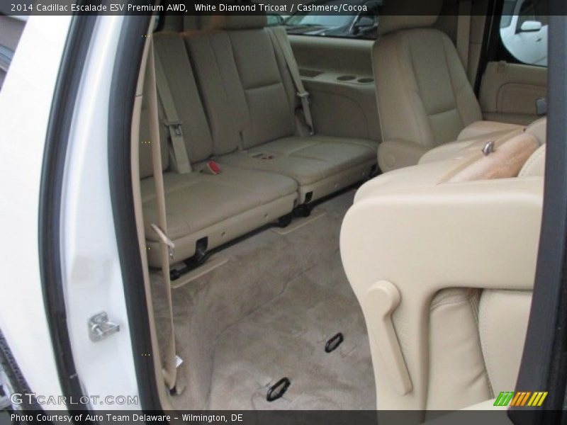 White Diamond Tricoat / Cashmere/Cocoa 2014 Cadillac Escalade ESV Premium AWD