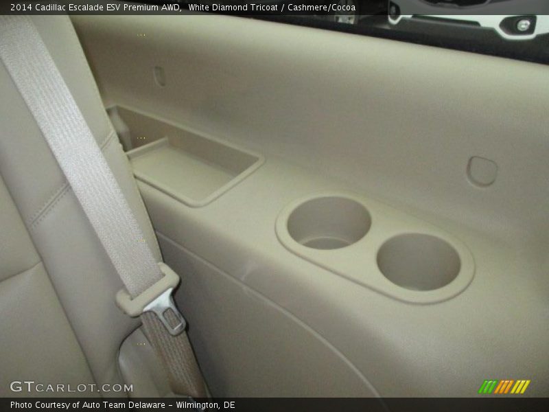 White Diamond Tricoat / Cashmere/Cocoa 2014 Cadillac Escalade ESV Premium AWD