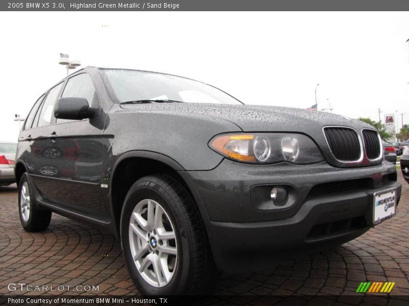Highland Green Metallic / Sand Beige 2005 BMW X5 3.0i