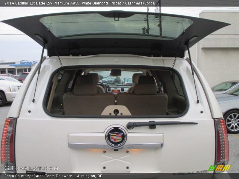 White Diamond Tricoat / Cashmere/Cocoa 2014 Cadillac Escalade ESV Premium AWD