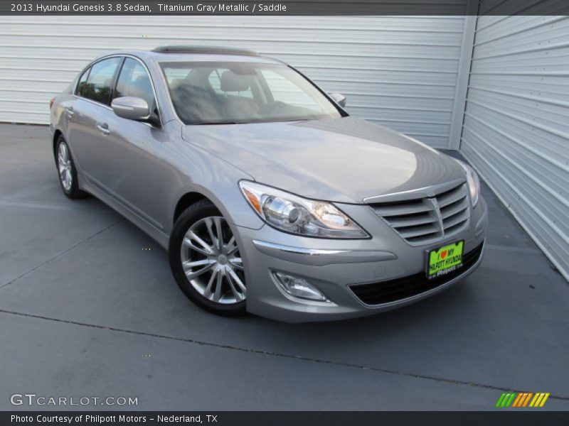 Titanium Gray Metallic / Saddle 2013 Hyundai Genesis 3.8 Sedan