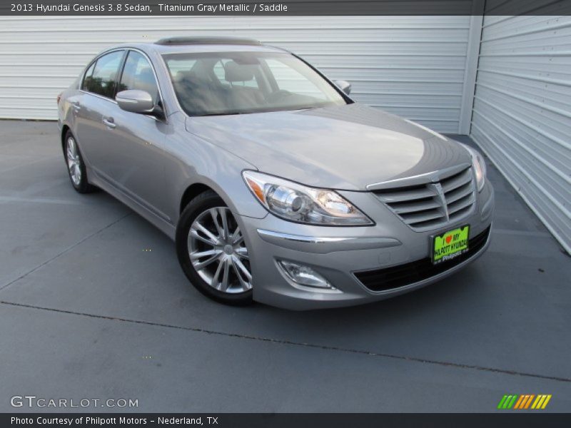 Titanium Gray Metallic / Saddle 2013 Hyundai Genesis 3.8 Sedan