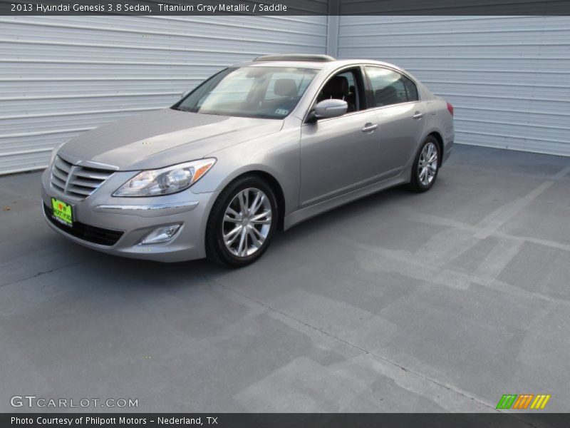 Titanium Gray Metallic / Saddle 2013 Hyundai Genesis 3.8 Sedan