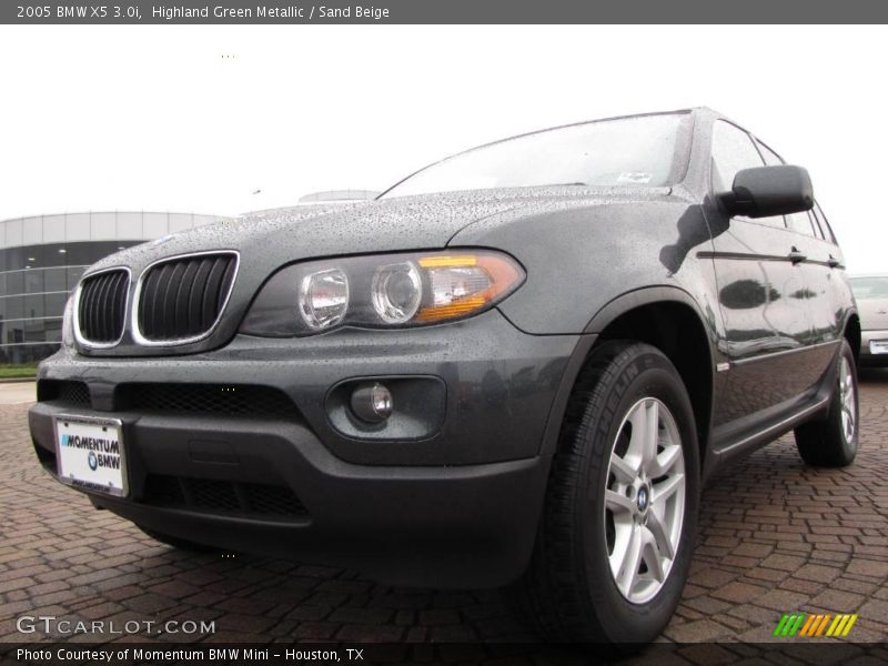 Highland Green Metallic / Sand Beige 2005 BMW X5 3.0i