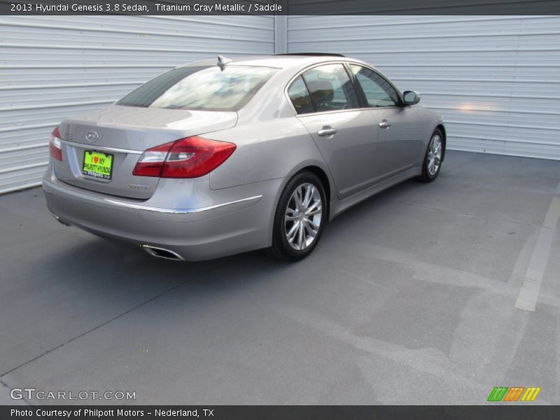 Titanium Gray Metallic / Saddle 2013 Hyundai Genesis 3.8 Sedan