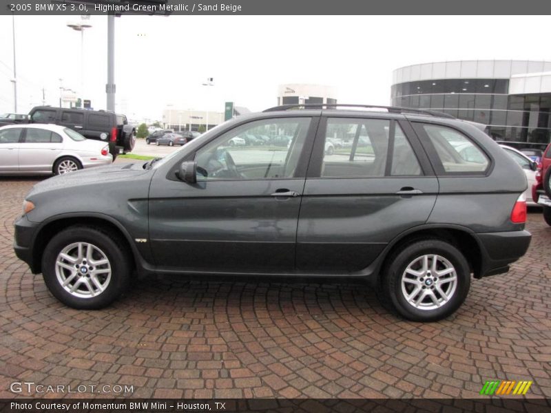 Highland Green Metallic / Sand Beige 2005 BMW X5 3.0i