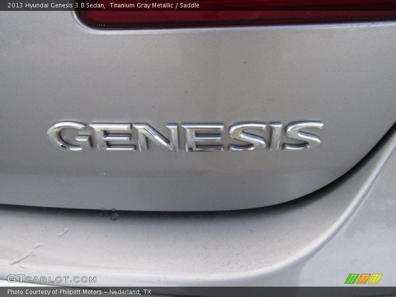 Titanium Gray Metallic / Saddle 2013 Hyundai Genesis 3.8 Sedan
