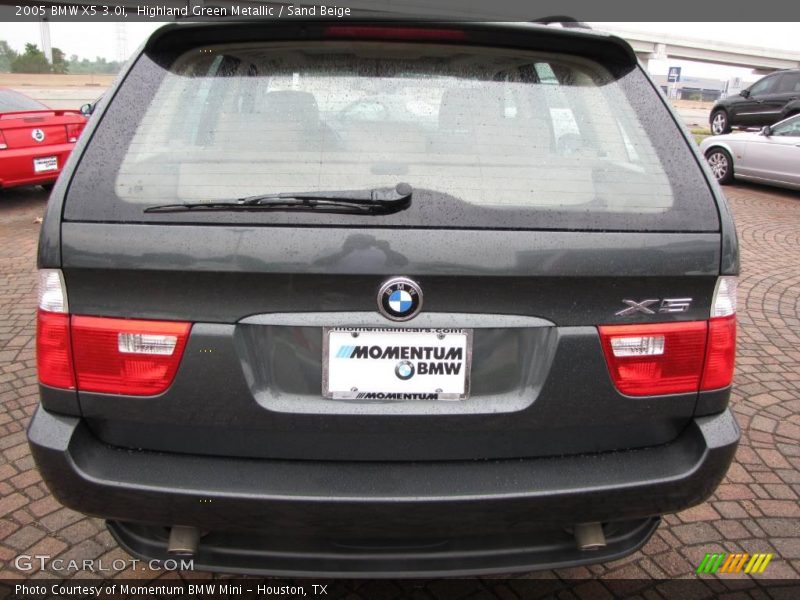Highland Green Metallic / Sand Beige 2005 BMW X5 3.0i