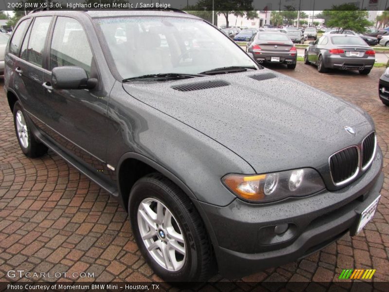 Highland Green Metallic / Sand Beige 2005 BMW X5 3.0i