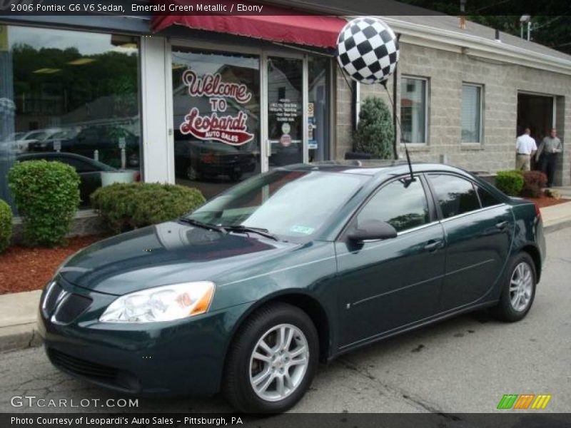 Emerald Green Metallic / Ebony 2006 Pontiac G6 V6 Sedan