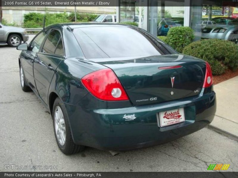 Emerald Green Metallic / Ebony 2006 Pontiac G6 V6 Sedan